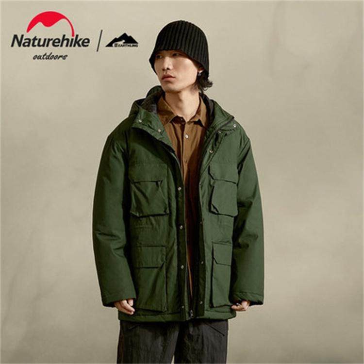 挪客Naturehike 四口袋机能棉服 通用工装风男士冬季中长款棉衣