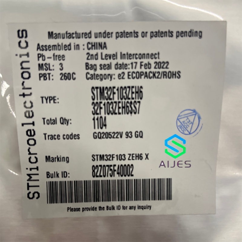 STM32F103ZEH6  微控制器(MCU) 封装： LFBGA-144