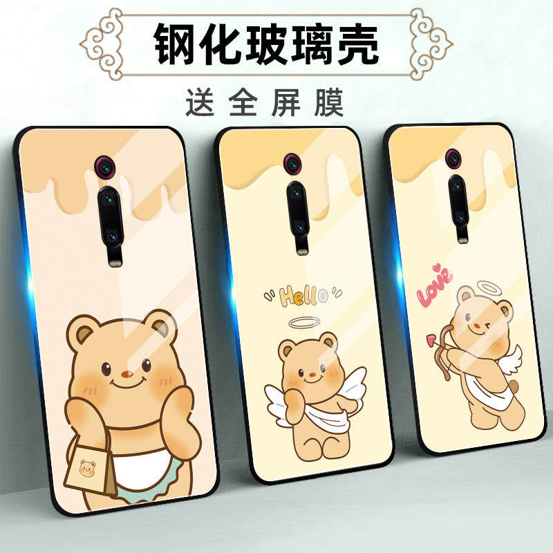 适用红米K20Pro玻璃手机壳K20保护套软全包防摔定制薄硅胶黄油小熊高级液态直边简约个性网红潮情侣卡通时尚,3C数码配件,手机保护套/壳,淘宝优惠券,粉丝福利购,淘宝优惠卷