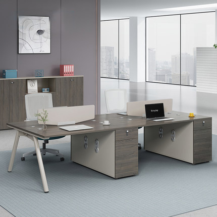 职员办公桌椅组合简约现代家具4/6多人位电脑隔断工位屏风卡位桌