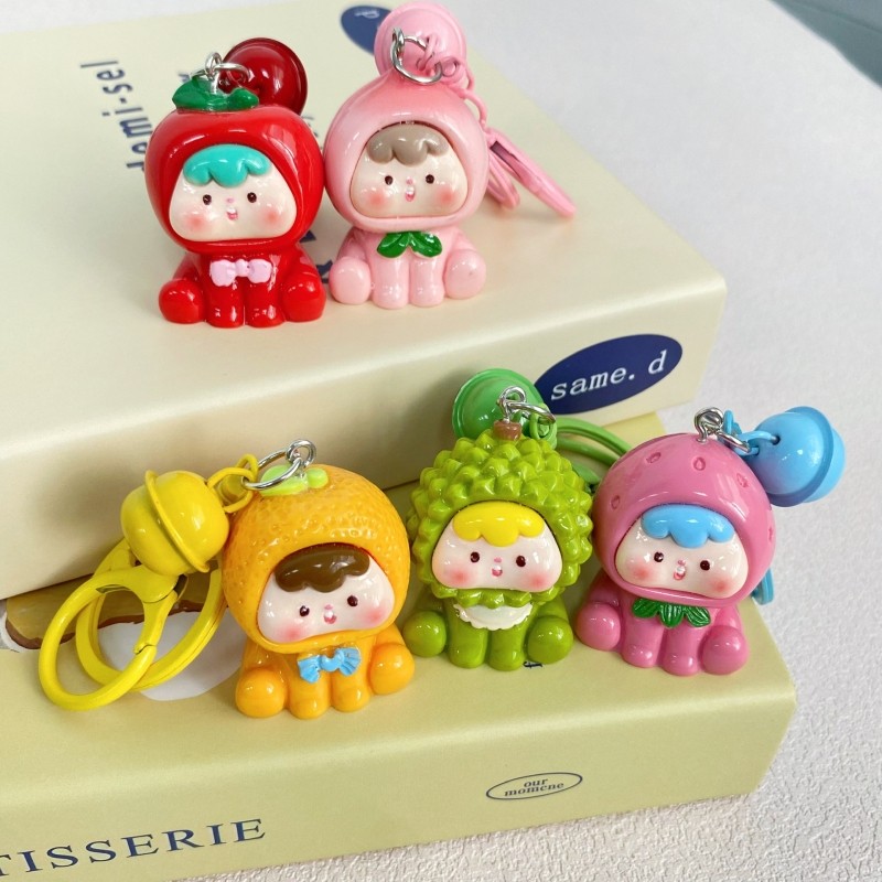 新款立体水果崽崽铃铛钥匙扣少女心学生配饰闺蜜礼物挂件情侣挂饰,节庆用品/礼品,钥匙扣,淘宝优惠券,粉丝福利购,淘宝优惠卷