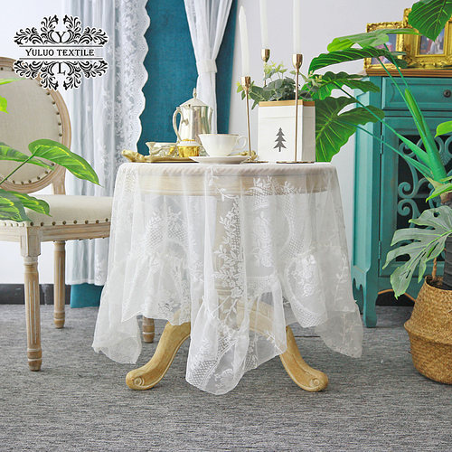 羽罗法式复古花边蕾丝桌布