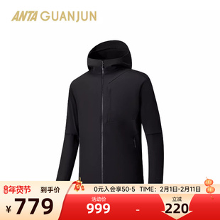 安踏冠军凌锋MX|加绒保暖软壳冲锋衣男户外徒步通勤防风152540612