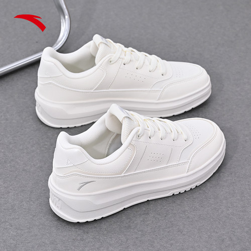 安踏官方推荐板鞋舒适女生小白鞋