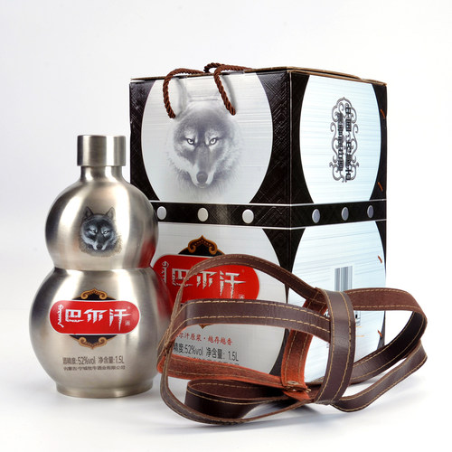 巴尔汗52度1.5L内蒙宝福葫芦酒纯粮食酿造白酒酒厂发酵清香型白酒