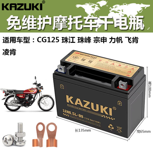 珠江珠峰宗申力帆CG125蓄电池
