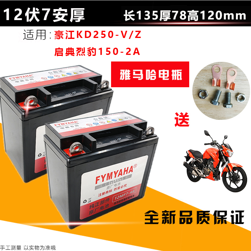 启典KD250-V/Z豪江HJ125/150-2A8B烈豹摩托车12V7