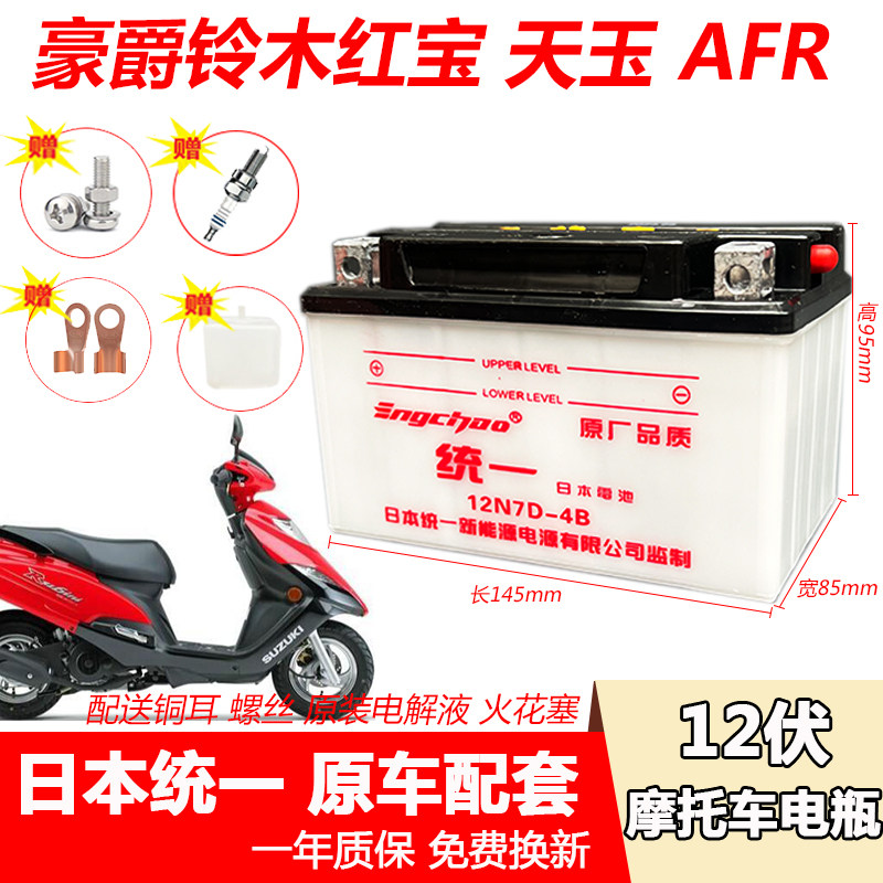 UM125红宝UZ125天玉摩托车电瓶