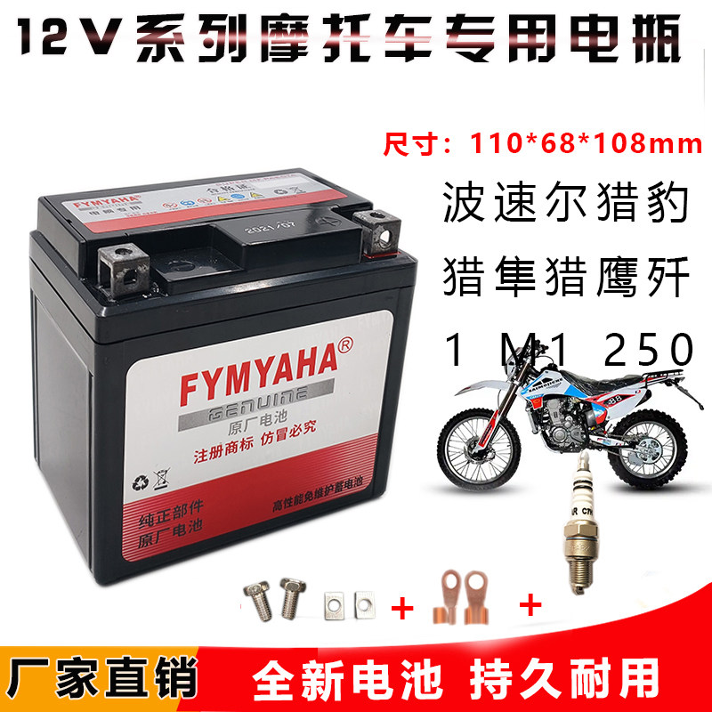 适用裕祥同款摩托车电瓶12V雅马哈nmax155飞致福喜旭巡鹰巧格i125