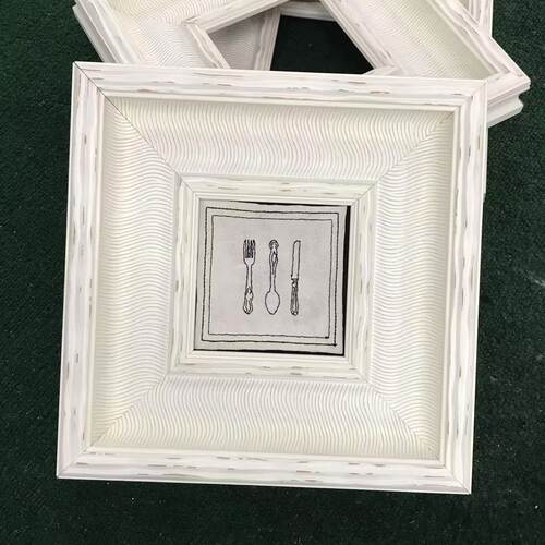 上新质感法式复古白色实木画框艺术装裱定制画框边框8.5cm