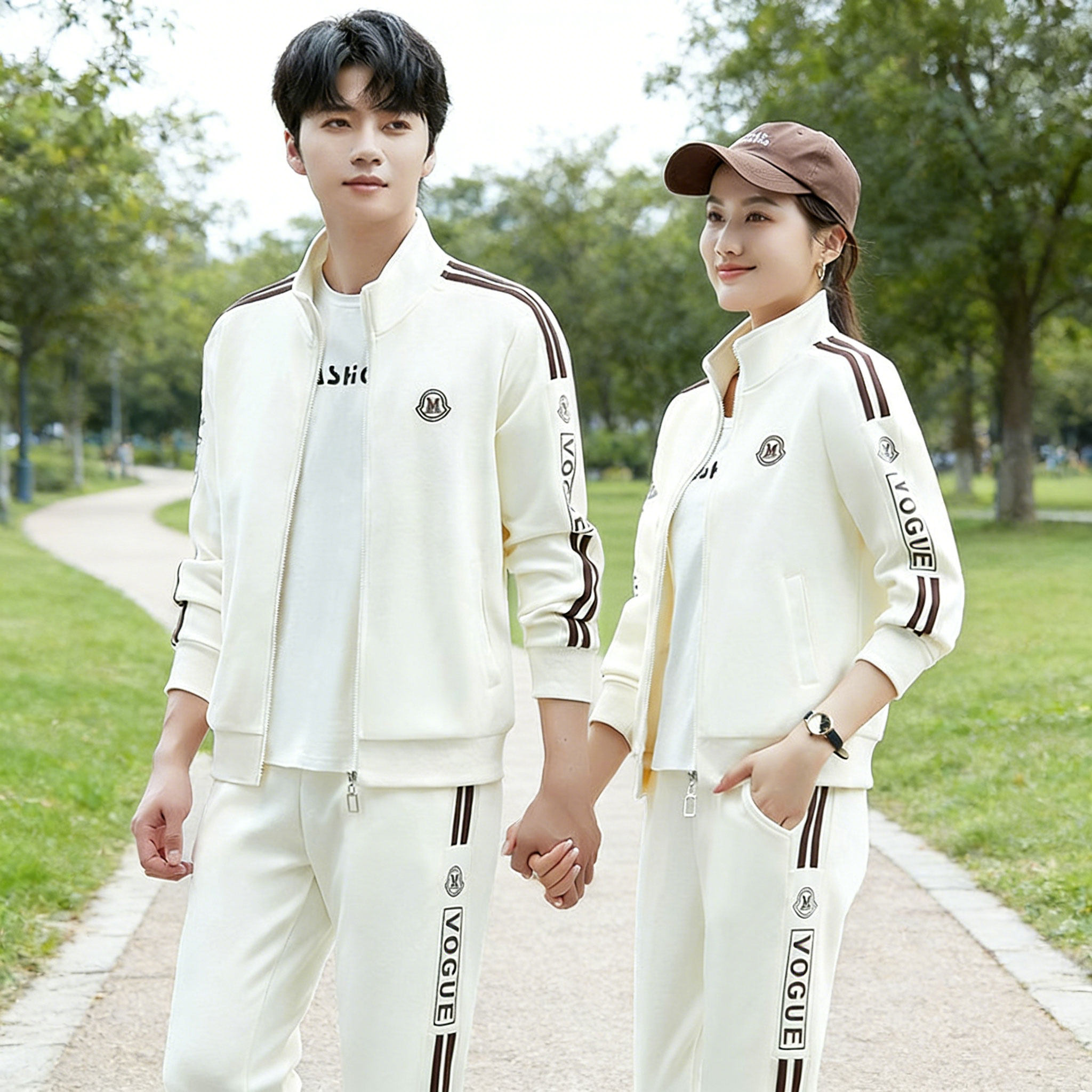 情侣装运动套装男女通用2026春季新款休闲卫衣三件套韩版潮流开衫