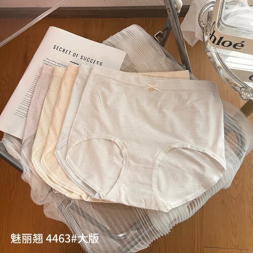 新款魅丽翘4463中高腰大码胖mm内裤女抑菌内裆包臀女生无痕短裤头