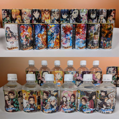 日本 dydo鬼灭之刃限定拿铁咖啡无糖橘子水收藏