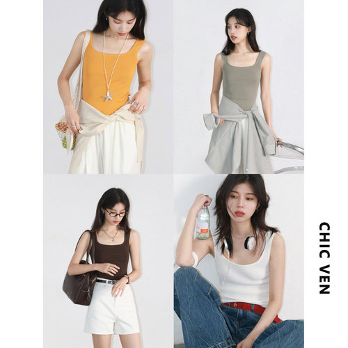 大码女装2025夏季新款简约背心