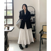 CV大码 胖mm高腰显瘦蛋糕裙长裙子a字半身百褶裙 新款 女装 2025秋季