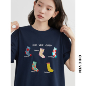 女装 夏季 新款 CV大码 凉感抑菌彩色刺绣T恤透气速干短袖 上衣女胖mm