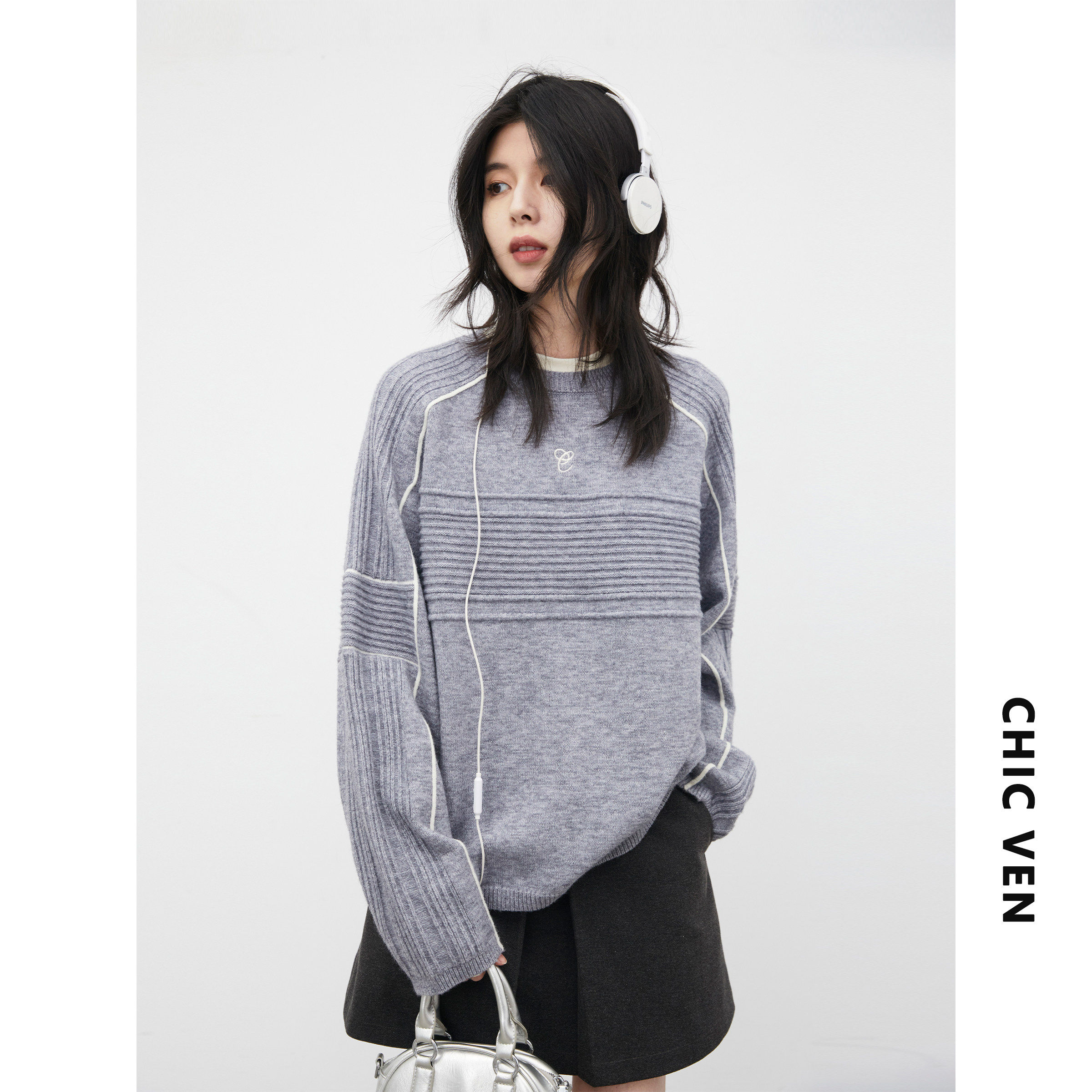 CV大码女装早春新款休闲简约插肩袖针织毛衣内搭外穿宽松上衣胖mm,女装/女士精品,大码内搭,淘宝优惠券,粉丝福利购,淘宝优惠卷