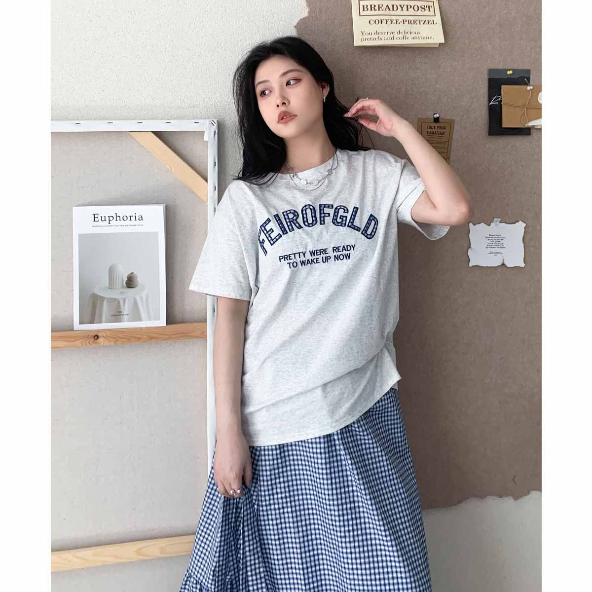 CV大码女装 2025夏季新款抽褶圆领短袖T恤上衣格子半身裙套装胖mm,女装/女士精品,大码套装,淘宝优惠券,粉丝福利购,淘宝优惠卷