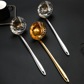 不锈钢火锅汤勺子加厚鸡煲二合一漏勺商用创意两用一体勺牛肉捞勺