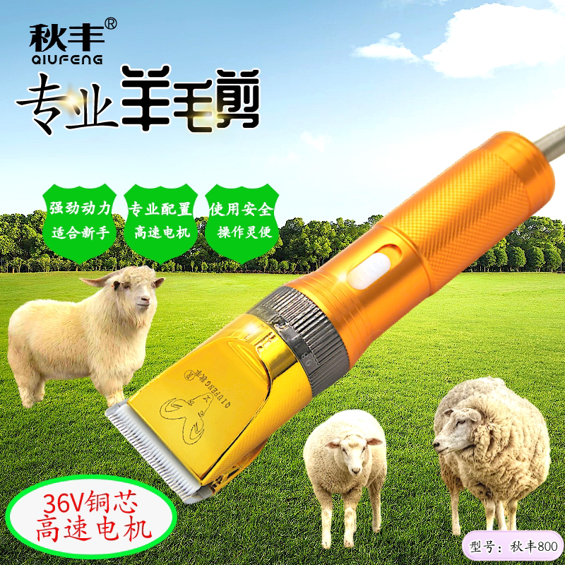 秋丰800绒山羊电推剪绵羊剃毛器长毛兔剃毛机36v大功率宠物修剪器