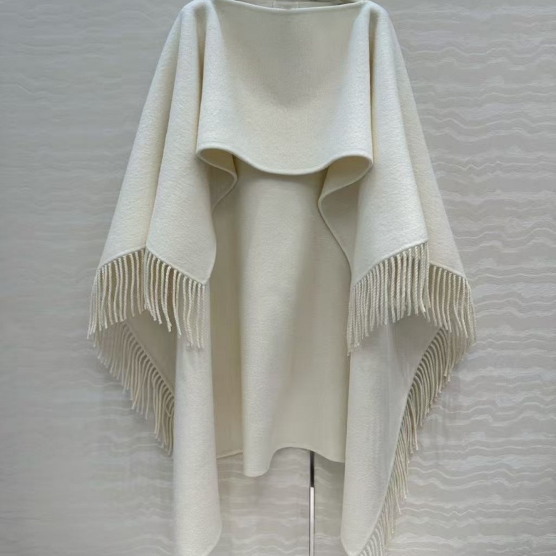 新款重工流苏羊绒羊毛混纺大围巾