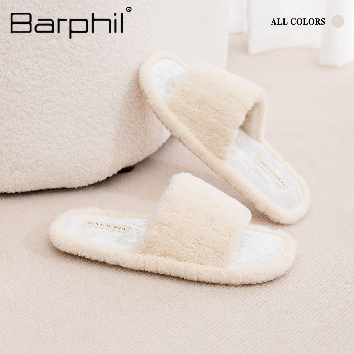 Barphil拖鞋男女2025新款秋冬季室内家居防滑棉拖鞋软底毛绒情侣