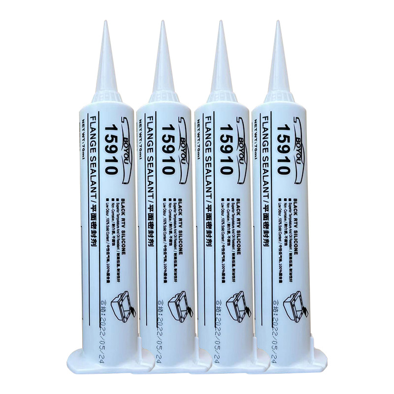 玻友玻璃胶15910密封胶平面胶汽车发动机密封胶耐高温黑色针管胶