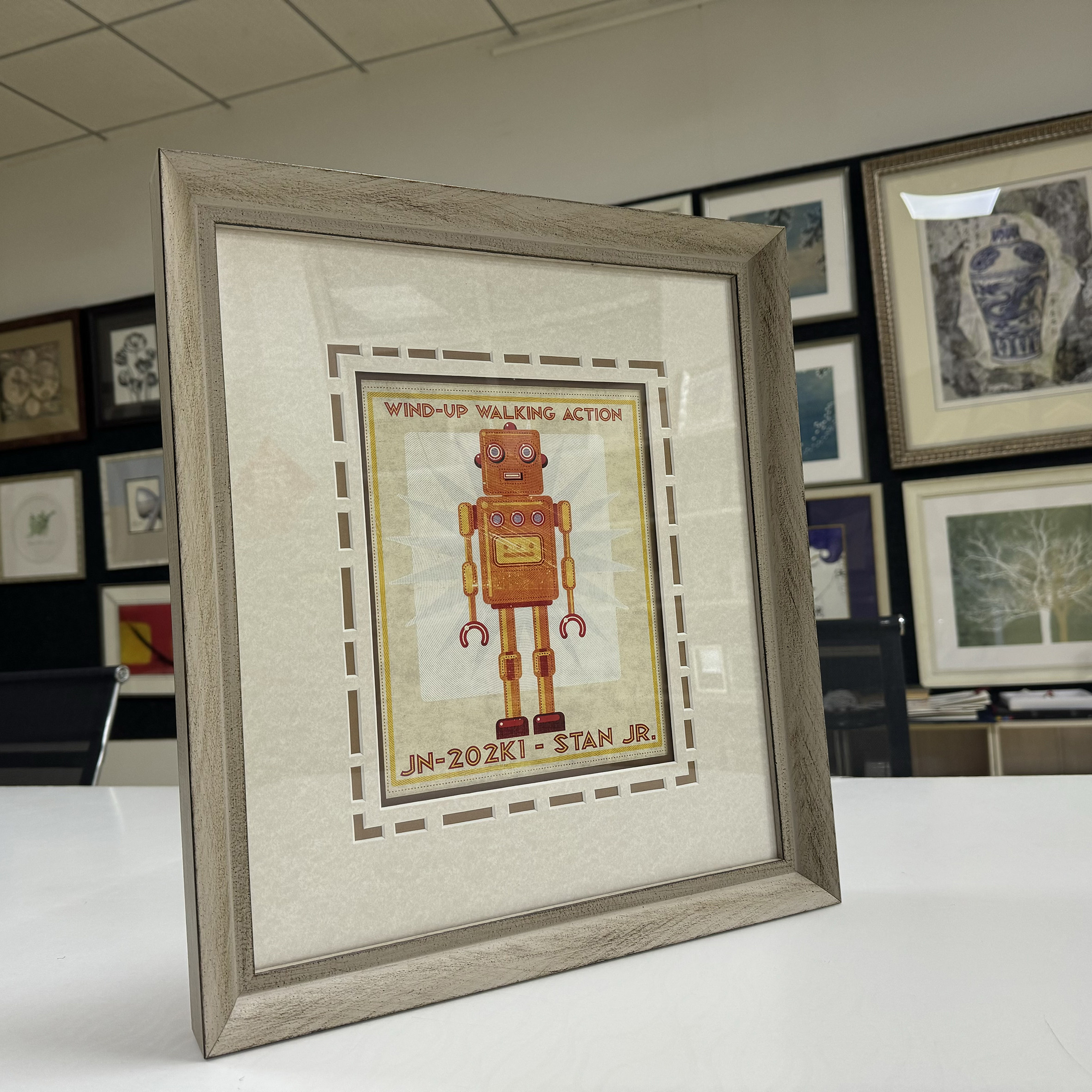 (画框)成品框实木相框挂墙装裱创意装饰复古机器人日本进口整套