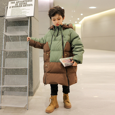男童中长款过膝羽绒服