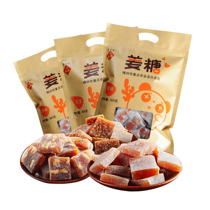老白渡姜汁软糖生姜糖手工正小包装宗零食客家特产年货300g*1袋