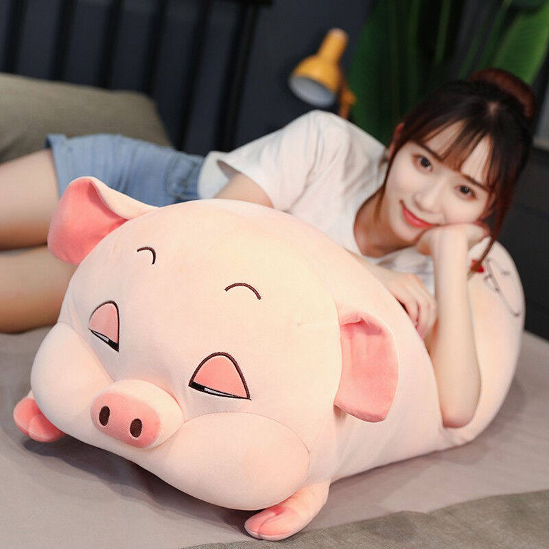 当次猪日达】大号小猪公仔毛女绒玩具趴949趴靠垫【布娃娃玩偶孩