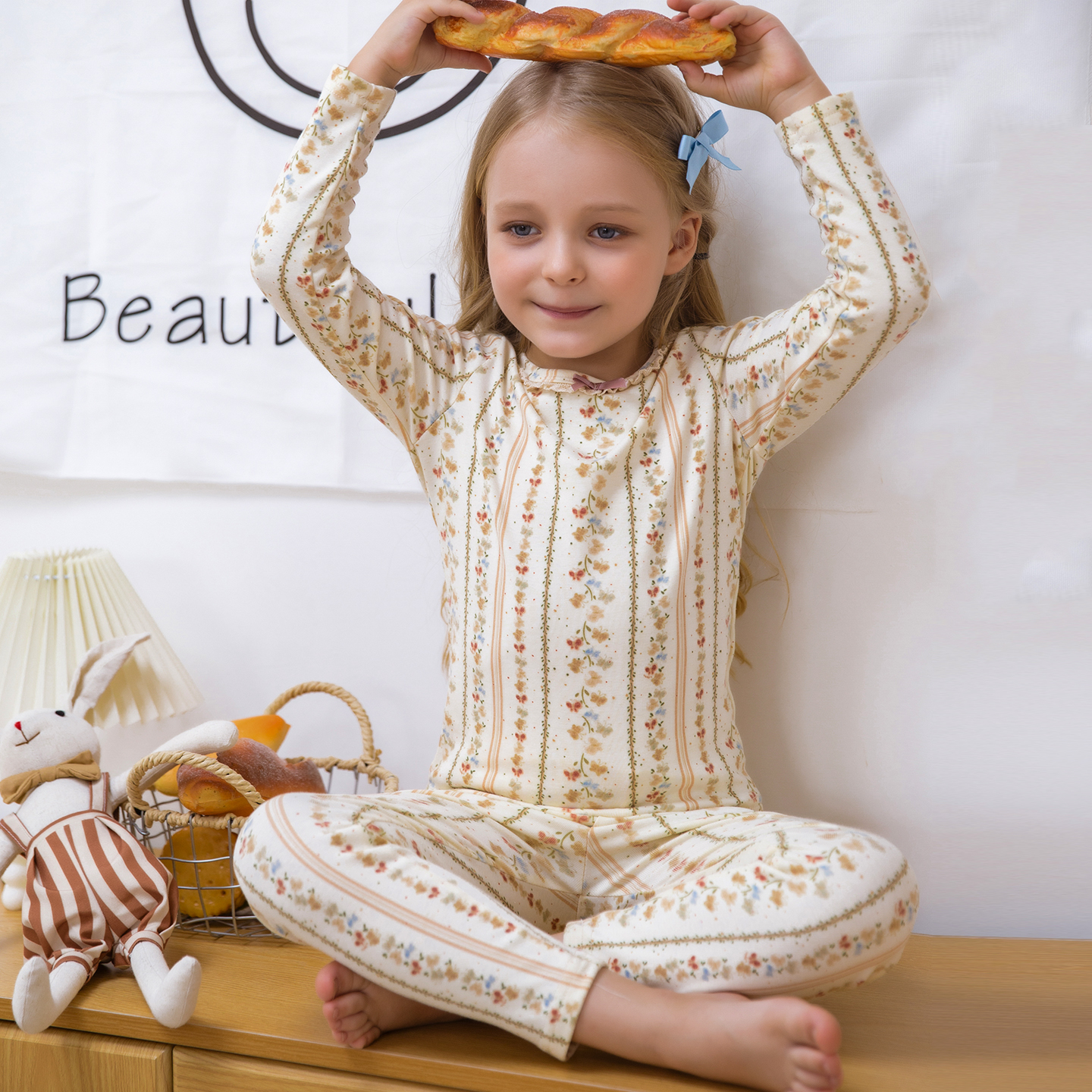 女童内衣套装纯棉打底贴身秋冬