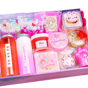 起泡胶儿童无毒史莱姆水晶泥套装盒生日礼物少女女假水超解压玩具