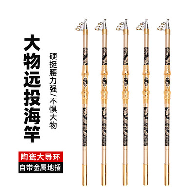 臻逸 鱼竿 海竿远投杆2.1米2.7米3.6米渔具海杆5层抛竿渔具批发