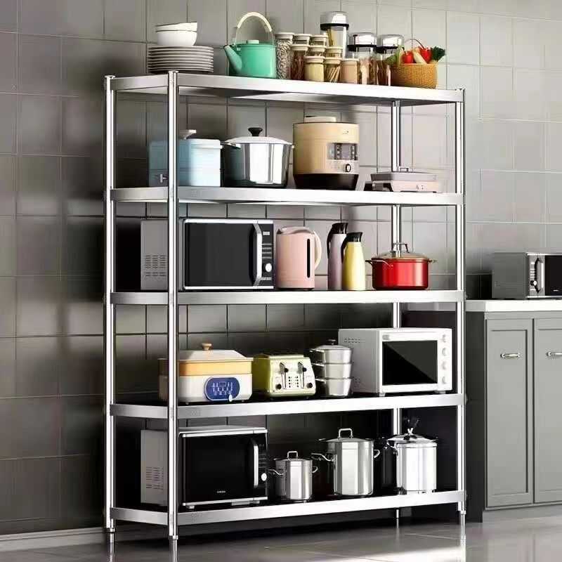 落地加厚五层烤箱架子304不锈钢