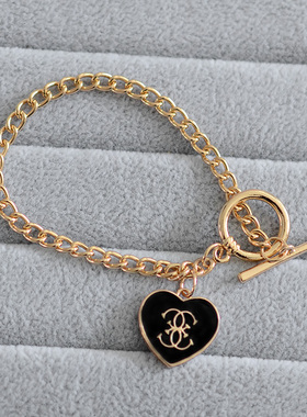 女合金彩釉欧美心形手链