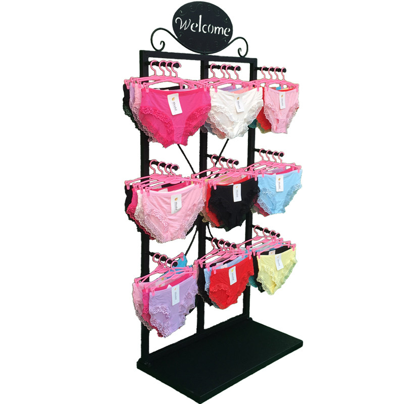 挂内衣的架子展示架文胸架店铺装饰落地多功能单面靠墙移动内裤架