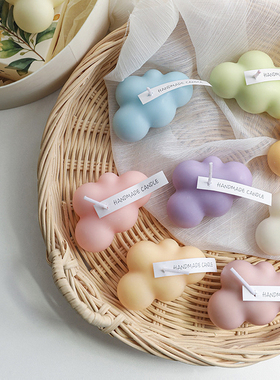 韩版小清晰胖嘟嘟可爱云朵造型艺术香薰蜡烛香氛装饰摆件伴手礼物