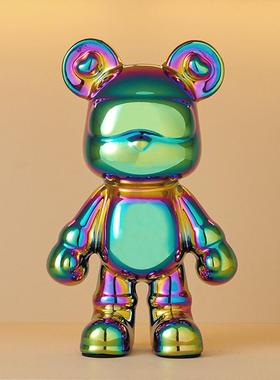 卡通风炫酷潮玩陶瓷公仔暴力熊