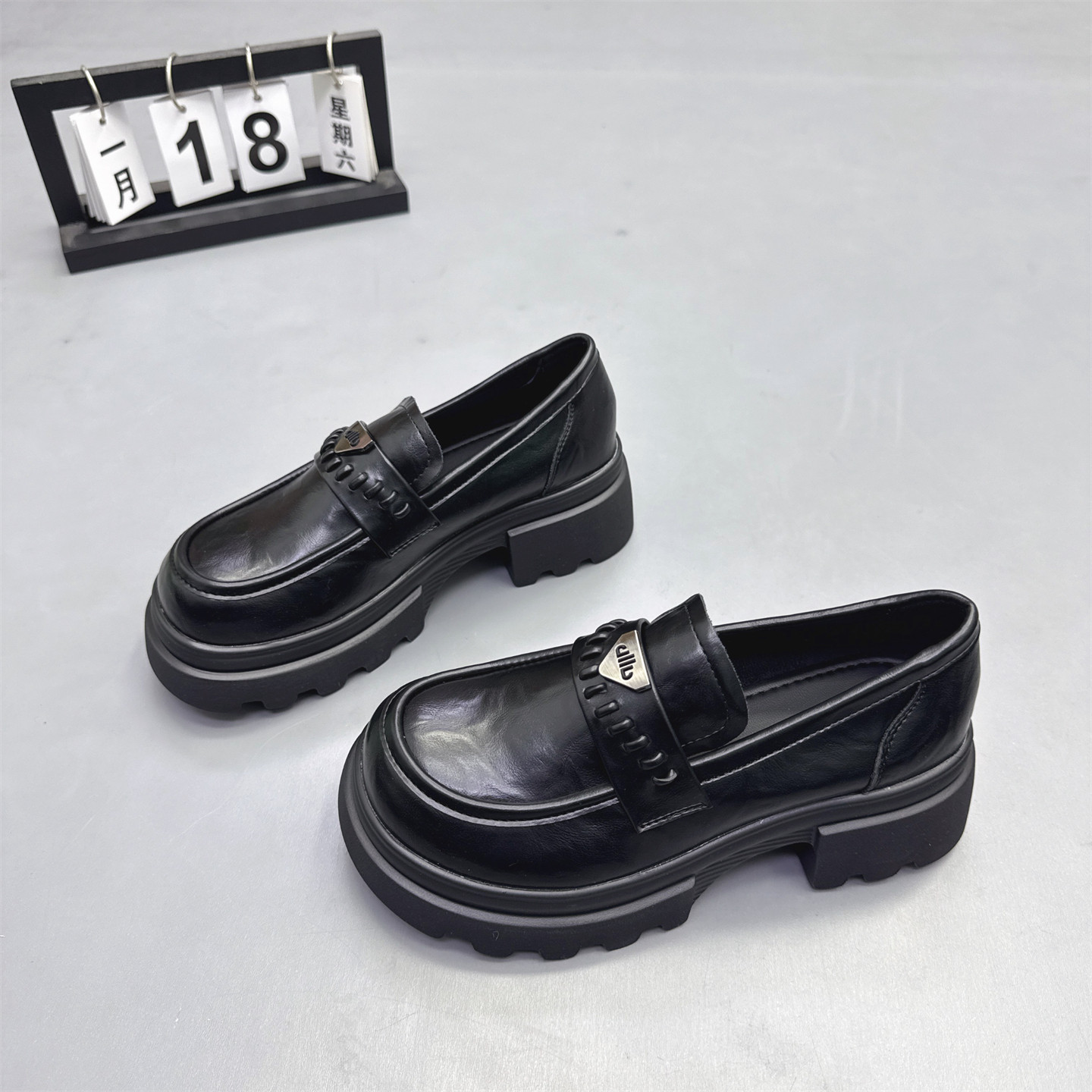 真皮女鞋粗跟增高两穿英伦风小皮鞋2026春季新款圆头一脚蹬乐福鞋,女鞋,乐福鞋（豆豆鞋）,淘宝优惠券,粉丝福利购,淘宝优惠卷