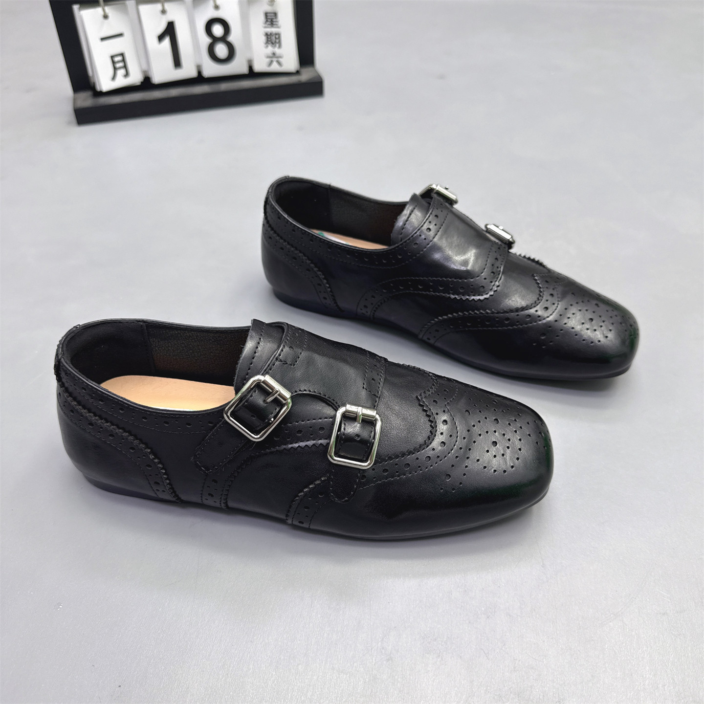 头层牛皮复古雕花皮带扣英伦小皮鞋2026春款法式软底布洛克女单鞋,女鞋,牛津鞋/布洛克鞋/德比鞋,淘宝优惠券,粉丝福利购,淘宝优惠卷