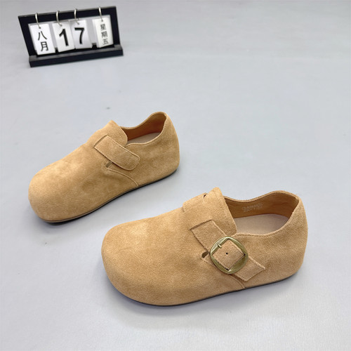 真皮女鞋韩版内增高圆头博肯鞋潮