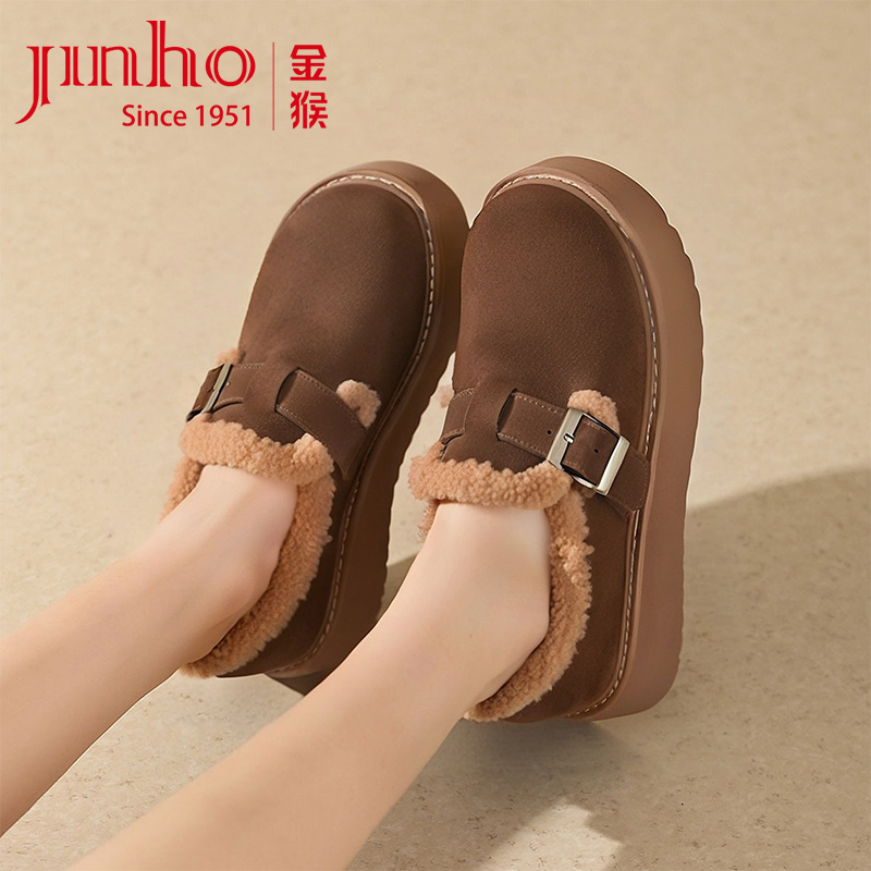 金猴女鞋2025秋冬新款厚底雪地靴