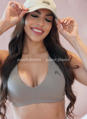 Oneractive新款V领后扭结MICRO健身训练撸铁吸汗美背外穿运动文胸
