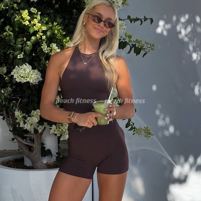 CSB卡扣挂脖长背心serenity Demi运动文胸健身美背外穿运动上衣