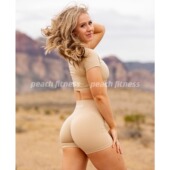 ALPHALETE健身短裤 阿尔法高腰收腹蜜桃运动4.5三分瑜伽裤