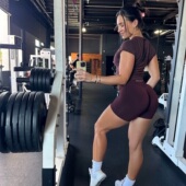 ALPHALETE健身短裤 阿尔法dove新色高腰收腹蜜桃运动4.5三分瑜伽裤