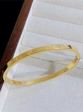 钛钢凯旋门手镯女生ins小众设计高级感轻奢气质手镯欧美手饰