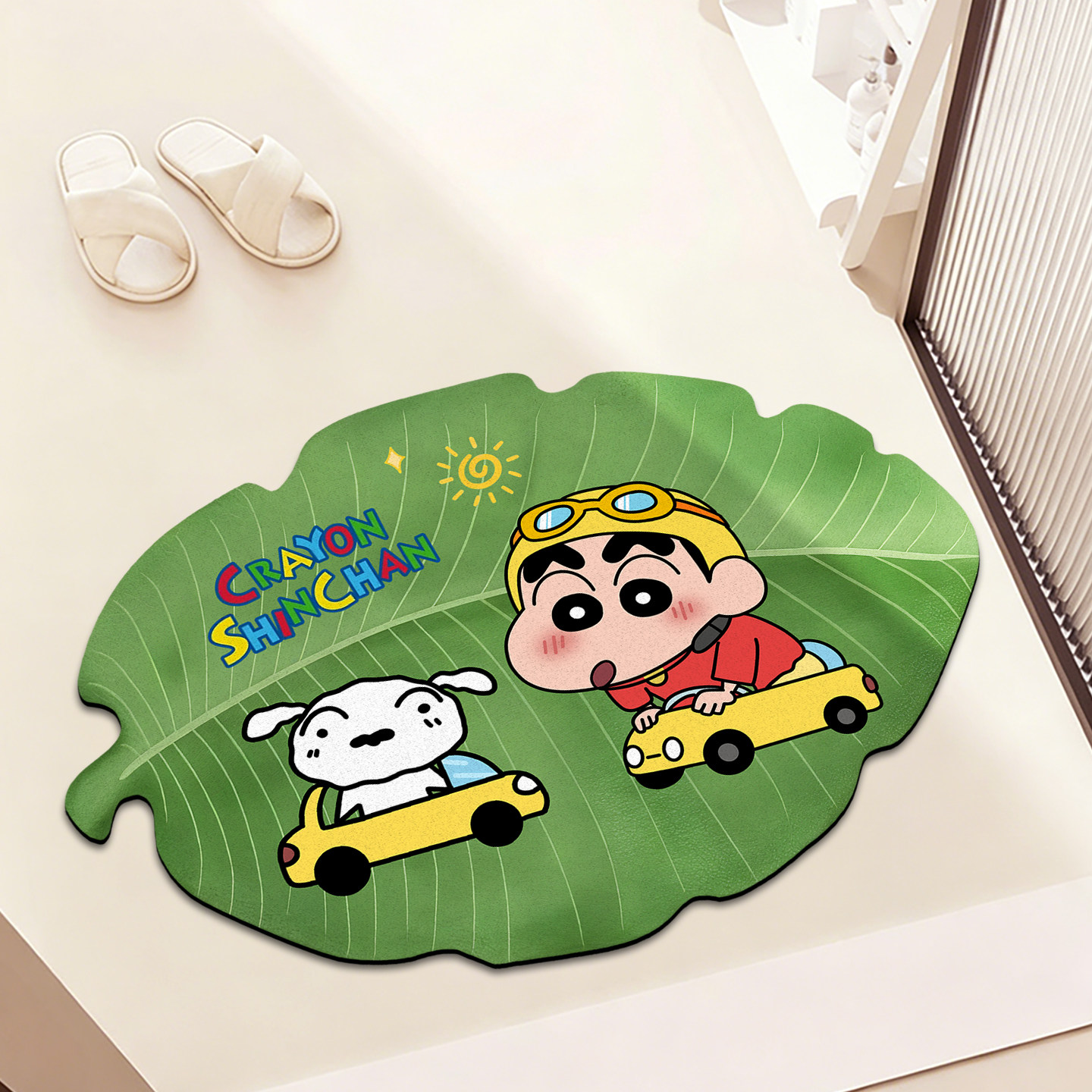 卫生间吸水垫蜡笔小新浴室防滑地垫吸水速干硅藻泥脚垫子卡通简约