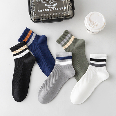 2025新款爆款条纹短袜男ins潮